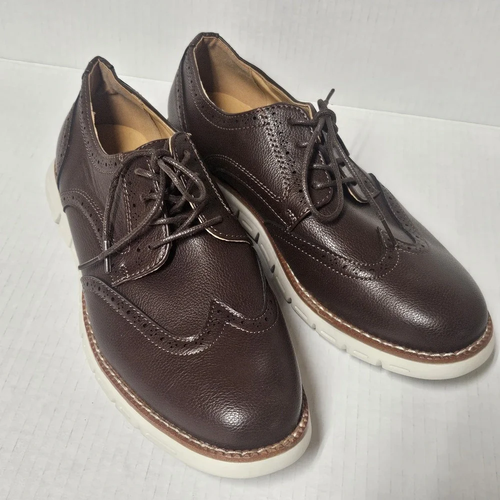 Mens Nautica Size 10 Dress Shoes Brown Lace Up‎